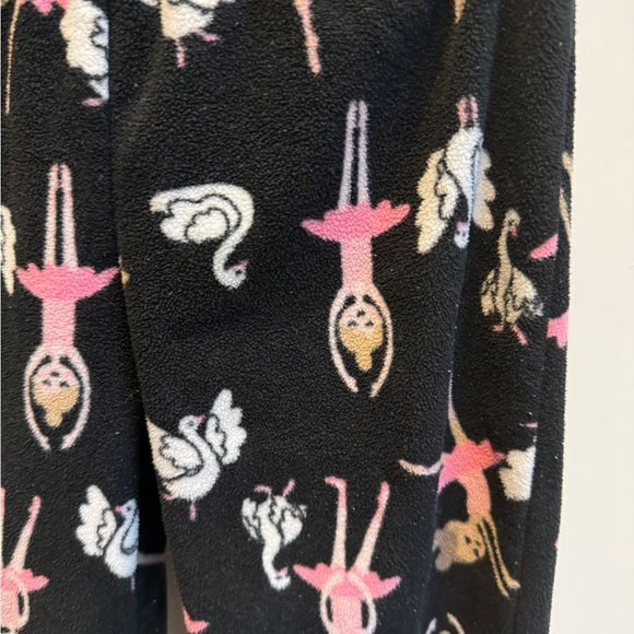 Carter’s 2T Girls Black & Pink Ballerina Fleece Pajama Pants - Picture 2 of 4